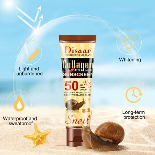 Collagen Snail Argan Oil Sunscreen Protetor Whitening Body Cream Oil-control Sunblock SPF50 PA