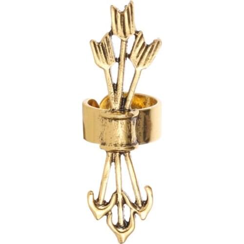 Fashion Clip-on Earrings Cross Arrow Alloy Golden Silver Plated Ear Cuff Clip Earrings For Women Men