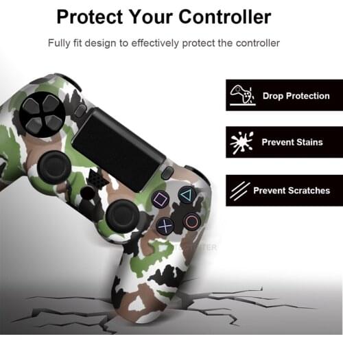New Silicone Rubber Case Cover for SONY Playstation 4 PS4 Pro Controller Protection Skin Slim Gamepad Controle Thumb Grips