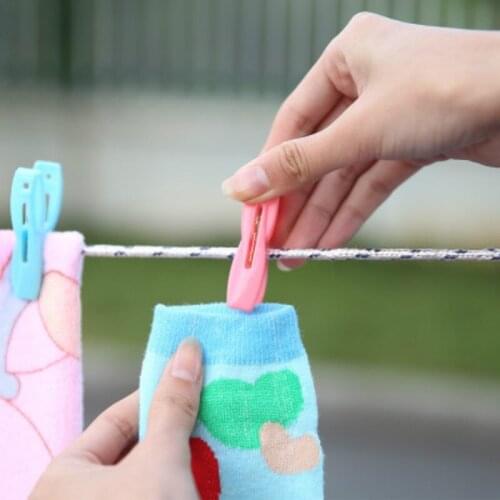 Plastic windproof clip, outdoor strong windproof underwear, socks clip, clothes drying clip 40 pcs