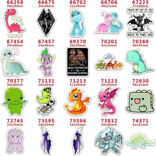 DIY Craft Supplies Sewing Accessories Cartoon Dinosaur Printed Planar Resins Mold 10 Pieces. PR-66259