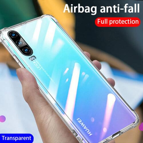 Luxury Shockproof Silicone Phone Case For Huawei P20 P10 P30 Lite P40 Case For Mate 10 20 30 40 Lite Pro Transparent Back Cover