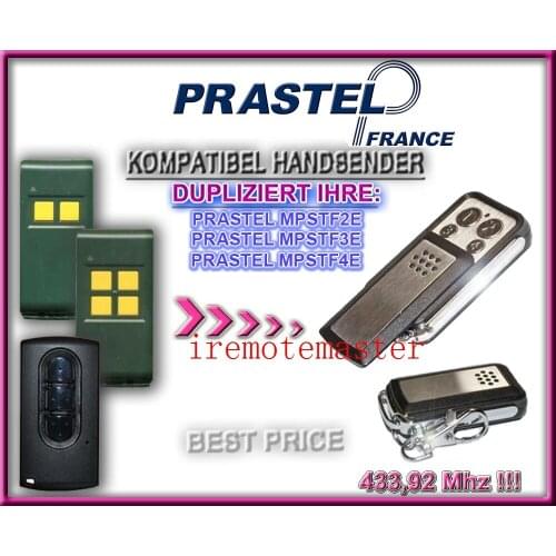 PRASTEL MPSTF2E, MPSTF3E, MPSTF4E 433,92MHZ compatible replacement remote beautiful