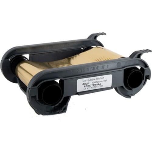 RCT016NAA Gold Color Ribbon 1000prints compatible for Primacy Duplex Zenius ID Card Printer