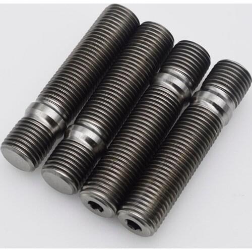 Silver high performance Gr5 titanium wheel stud for racing car M14*1.5*65mm