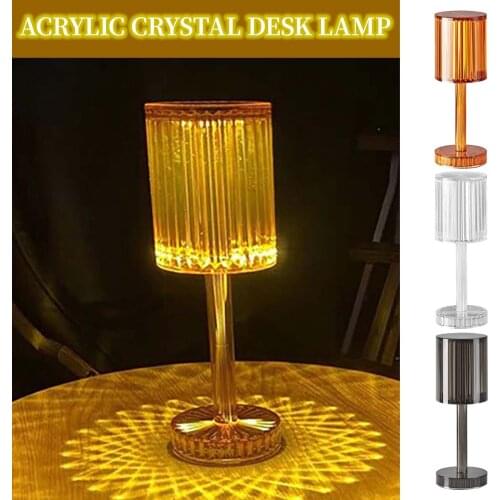 Led Rechargeable Acrylic Crystal Table Lamp Bar Restaurant Romantic Atmosphere Table Lamp Rechargeable Crystal Table Lamp 2021
