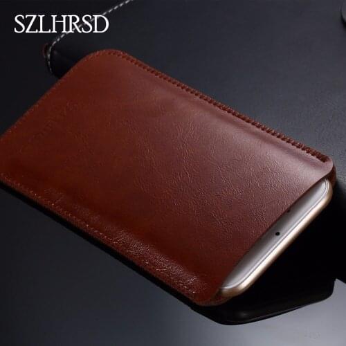 SZLHRSD Leather mobile phone bags For Nokia 6 2018 cases for Nokia 7 Plus 8 Sirocco cover slim pouch microfiber stitch sleeve