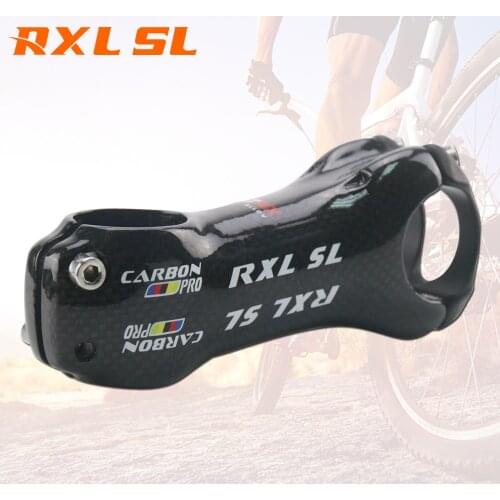 RXL SL Bicycle Stem Carbon MTB 6/17 Degree Bike Stem 80/90100/110/120mm Black 3K Gloss Road/Mountain Bike Stems