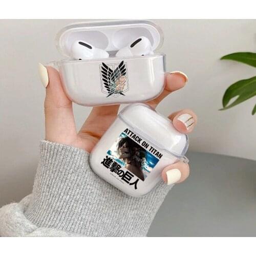 Japan Anime Attacking Giant Transparent TPU Bluetooth Earphone Airpods Cover for Airpods 2 Airpods1 Airpods pro 3