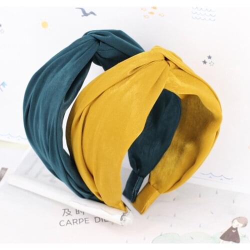 2019 Fashion Vintage Cloth Cross Hairband For Women Turban Headbands Hairbands Hair Clips Hair Accessories Haar Opaska
