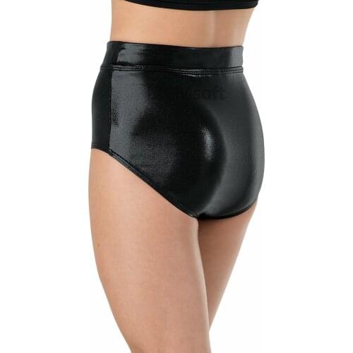 Adult Plus Turquoise Basic Dance Booty Shorts for Women Shiny Metallic Shorts Fitness Performance Bottoms Fitness Panty