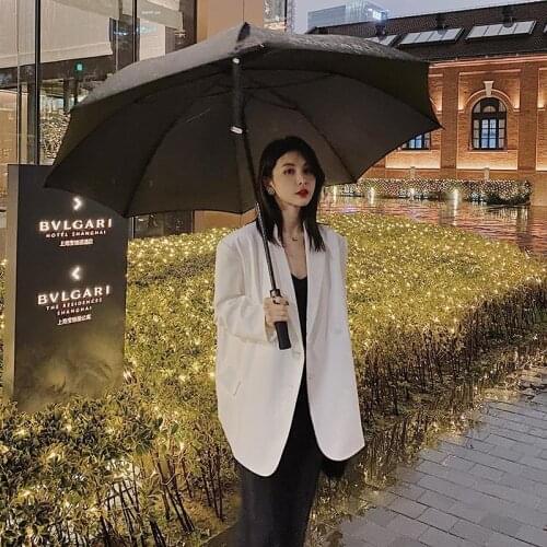 New Fashion Business Interview Suits Women Work Office Ladies Long Sleeve White And Black Blazer