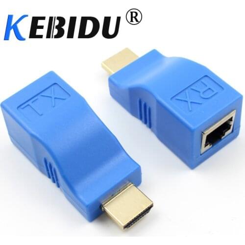 1 Pair 30m 4K HDMI-compatible Extender Transmitter TX/RX V1.4 HD 1080P Over Cat5e CAT6 RJ45 Ethernet Cable