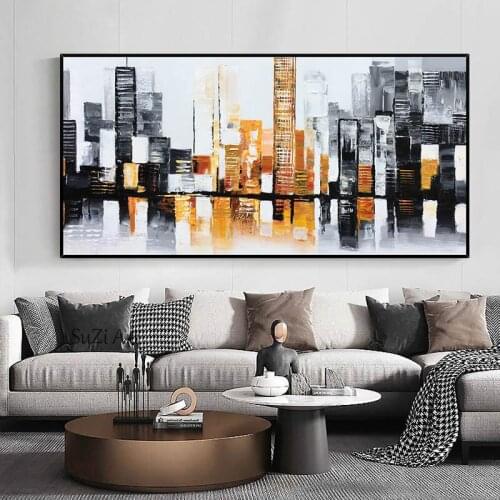 100% Handpainted Abstract Oil Painting Beautiful Landscape Art Pictures On Canvas For Home Decor Modern Wall Paintings