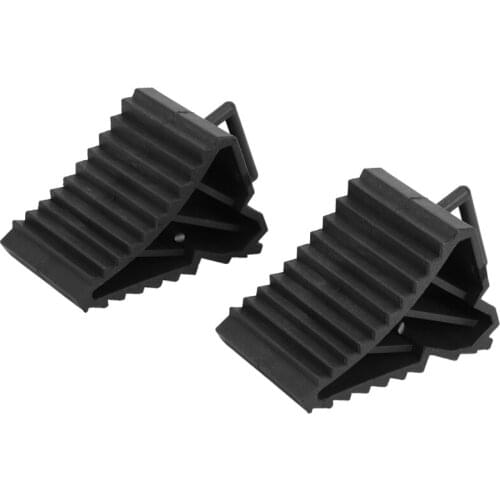 2Pcs Antislip Vehicle Car Truck Wheel Tire Chock Stop Block Black