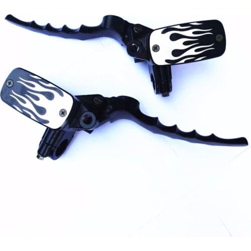 7/8" 22mm Handlebarl Flamp Hydraulic Hand Control Reservoir Brake Clutch Levers Universal Motorcycle Cafe Racer Old School Bike