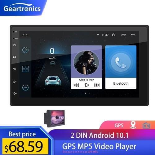 Car Radio MP5 Video Player 2 DIN Android 10.1 WiFi GPS Head Unit Stereo 7 inch Touch Screen Multimedia Player