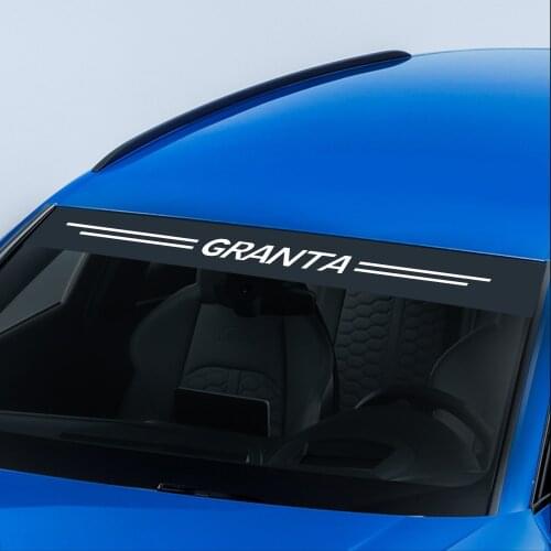 Car Stickers And Decals For Lada Granta Auto Front Windshield Sunshade Trim Stickers Graphical Reflective Vinyl Car Accessories