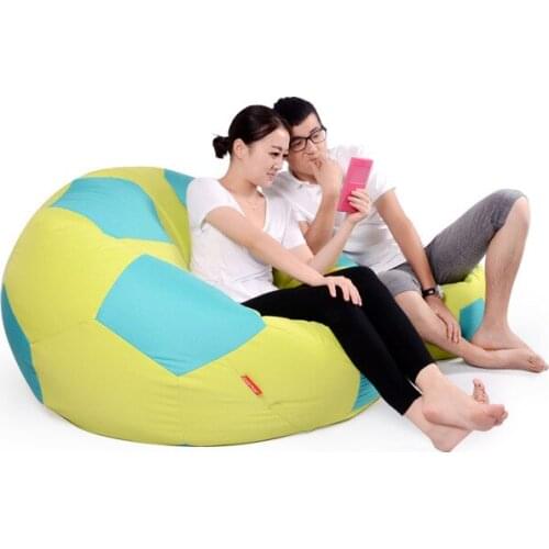 90cm diameter large bean bag chair, FOOTBALL beanbag sofa home furniture, Good quality adults gamer bag, COVER ONLY NO FILLER