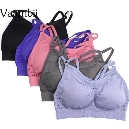Backless Bras For Women Seamless Bralette Without Underwire Womens Sports Tank Top With Cups Sport Top Woman Fitness Bra
