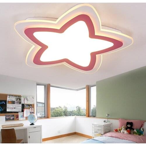 Children lamp led ceiling lamps of modern minimalist star children bedroom lamp creative warm male girl ceiling lights ZA ET89