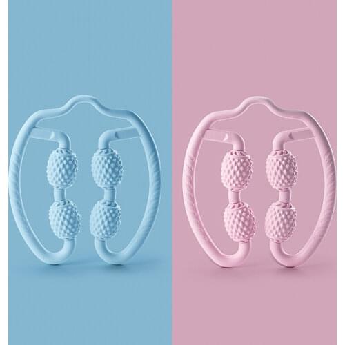 Ring clamp calf massager relax plastic leg roller roller stick yoga four-wheel massager ring leg clamp