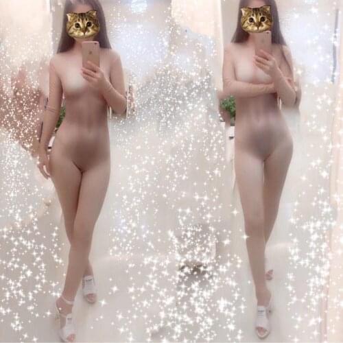 Nightclub bar DS singer DJ dance team GOGO costume fake naked girl fake fleshy fake chest flesh-colored overalls base