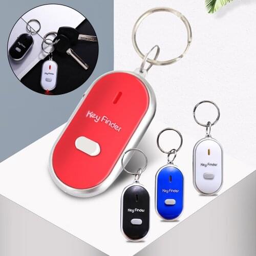 Mini Anti-Lost Whistle Sensors Key Finder LED Flashlight Beeping Remote Keyfinder Locator Tracker Keyring for Keys Wallet Phone