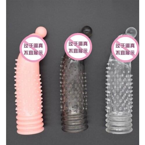 Cock Sleeve Vibrator Granule Spike Braces Delayed Ejaculation Erotic Penis Crystal Rings Enlargement Sex Toys Adult Products