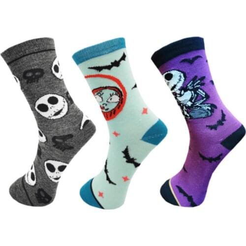 Nightmares before Christmas Jack skelington socks Cosplay cotton medium tube socks adult silk stockings