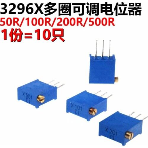New 3296X 500/101/201/501/50R/100R/200R/500R Multi-turn adjustable potentiometer