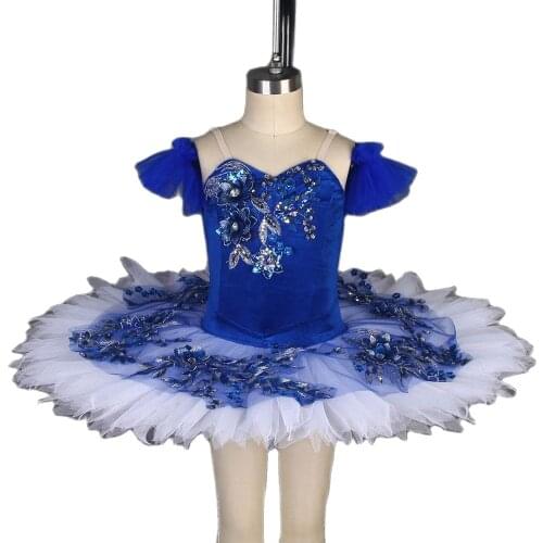 New Royal Blue Velvet Bodice Pre-professional ballet tutu Girl & Women Stage Ballet Costumes Dance Tutu Blue Bird Ballet Tutu