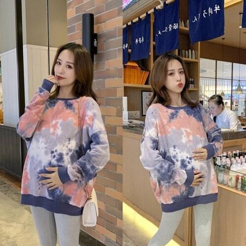 Pregnant Women a Photo Shoot 2020 Autumn New Style Korean-style Younger Fashion Large Size Loose out Casual Pregnant Women Hoodi