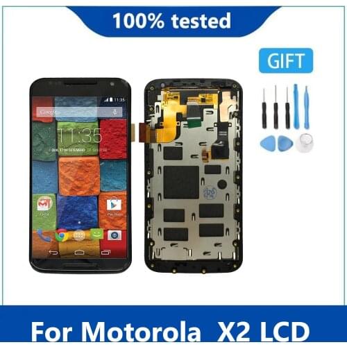 Original AMOLED For Moto X2 LCD Display for Motorola X2 Xt1096 Xt1097 Screen with Touch Screen Digitize Xt1092 Xt1095 Frame
