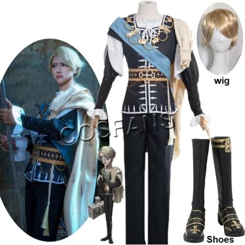 Game Identity V Embalmer Aesop Carl Hamlet Cosplay Costume Custom Made For Male Boy Halloween Christmas Full set Wig shoes