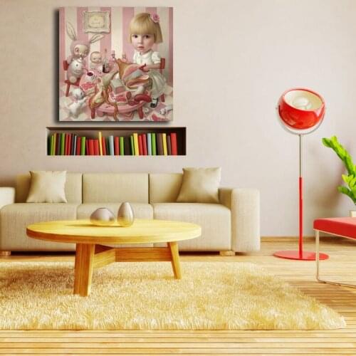 Home Decor Prints Painting HD 1 Panel Pictures Cartoon Cute Kids Wall Art Modular Canvas Poster Modern Bedside Background Frame