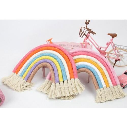 Simple Nordic Kids Room Rainbow Hanging Decoration Wall Home Decor Pendant Cotton Thread Ornaments Accessories