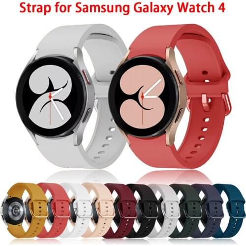 Silicone Strap Compatible with Samsung Galaxy Watch 4 classic 46mm 42mm/Watch4 44mm 40mm Band Replacement Wristbands Bracelet
