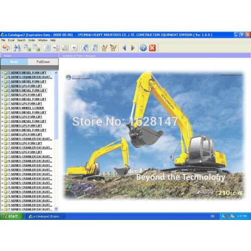 Robex 2017- ALL Models Electronic spare parts catalogs for HYUNDAI Cranes, Excavators, Loaders,ForkLifts, Skid Steer Loaders