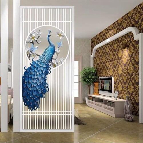 Luxury Stainless Steel Screen, Entrance Partition, Living Room And Bedroom Shelter, Household Metal Glass Screen