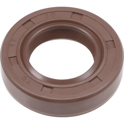 Uxcell Oil Seal 17mm Inner Dia 30mm OD 7mm Thick Fluorine Rubber Double Lip Seals