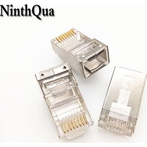 10pcs RJ45 Net Network Modular Plug Cat5 CAT5e Connector 8P8C utp Unshielded Modular Rj45 Plug computer Terminal
