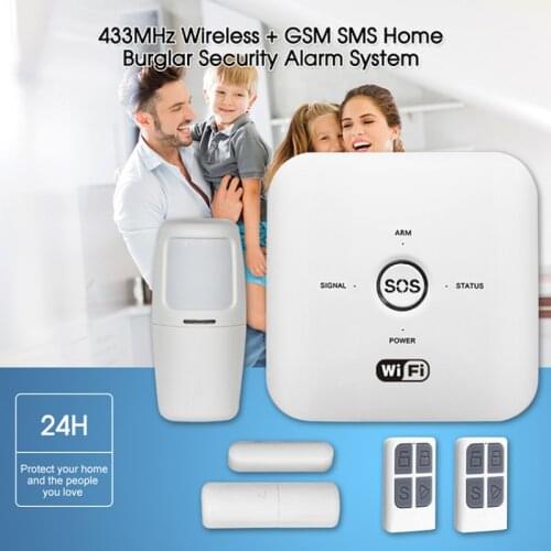 Tuya WIFI GSM Home Security Alarm System For Alexa Google Home 100-240V PIR Voice Remote Controlled Alarm System Sensor Kit