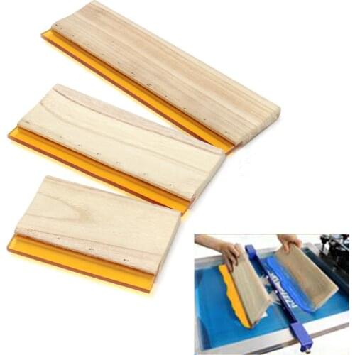 3pcs/lot Wearproof Silk Screen Printing Squeegees Blade Wooden Handle Ink Scraper Scratch Board Tools 16cm 24cm 33cm