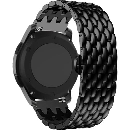 Luxury Stainless Steel watchband For Samsung Gear S3 Frontier/Classic 22MM Replacement smartWatch strap for Huawei GT1 GT2 46MM