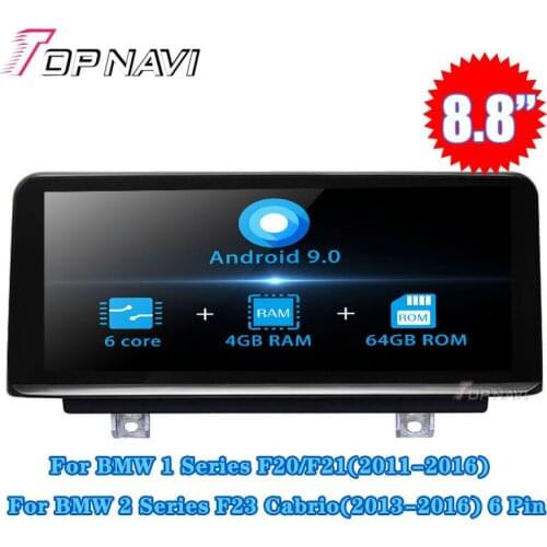 Topnavi Android 9.0 Car Radio Player For BMW 1 Series F20/F21 For BMW 2 Series F23 Cabrio 2011-2016 GPS Navigation Radio NO DVD