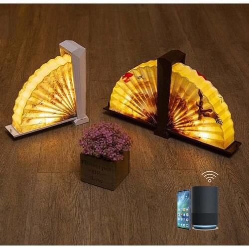 Creative Smart Wifi Led Book Lamp Wooden Portable Night Light Usb Rechargeable Magnetic Foldable Desk Lamp For Home Decoration