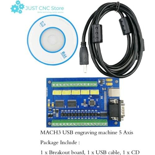 MACH3 USB CNC Driver breakout board engraving machine 5 Axis with MPG stepper motion controller card 100K Electronic handw