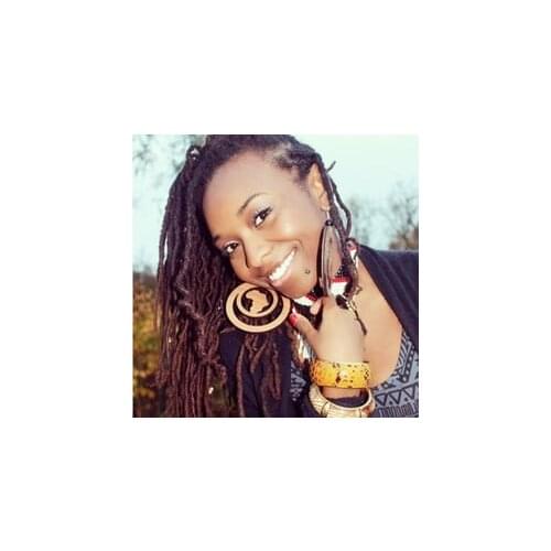 3 Color avialbale African Map Circle Wooden Earrings Black /brown/white color Available