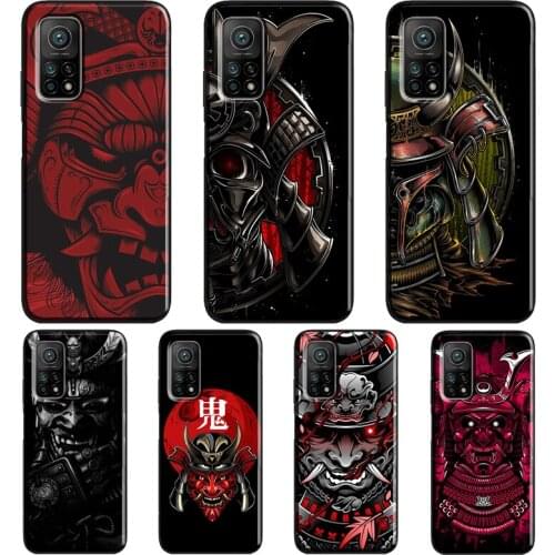 Japanese samurai Oni Hannya Demon Mask For POCO M3 Pro F3 X3 NFC Case For Xiaomi Mi Note 10 Lite A3 9T 10T Pro Mi 11 Lite Coque